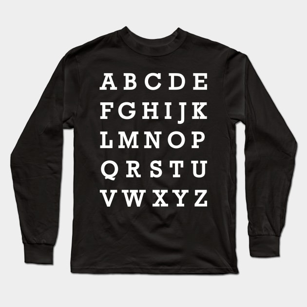 Alphabet Long Sleeve T-Shirt by Designzz